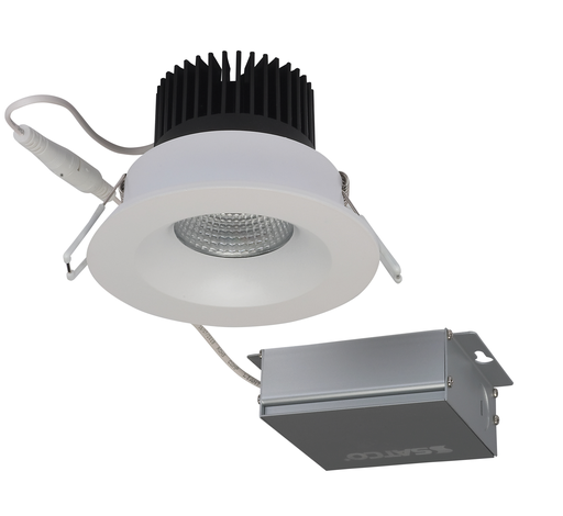 Product image for Satco S11630 12 watt LED Direct Wire Downlight; 3.5 inch; 3000K; 120 volt; Dimmable; Round; Remote Driver; White