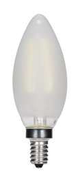Satco S9868 3.5 Watt B11 LED; Frosted; Candelabra base; 2700K; 350 Lumens; 120 Volt
