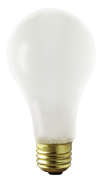 Satco S3973 100 Watt A21 Incandescent; Frost; 2500 Average rated hours; 1000 Lumens; Medium base; 130 Volt; Shatter Proof