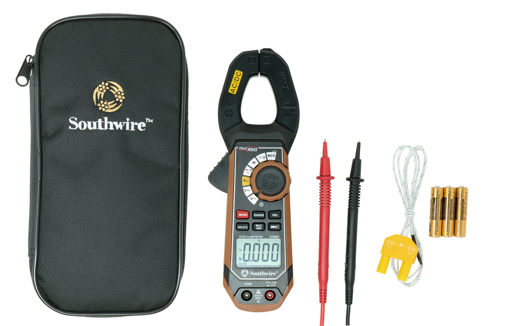 Product image for Southwire 21550T (650318) Precision 400A TrueRMS AC/DC Clamp Meter