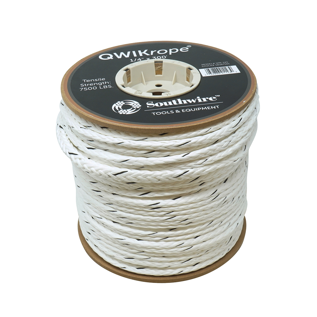 Mayer-DDS-58387501 - QWIKrope 1/4" X 300', 12 Strand UHMWPE Rope AVG. Break 7,500 lb.-1