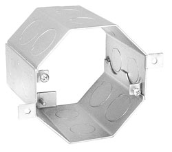 Product image for Garvin OCR-350 Octagon Concrete Box, 3-1/2" Deep, (8) 1/2" & (8) 3/4" Side Knockouts