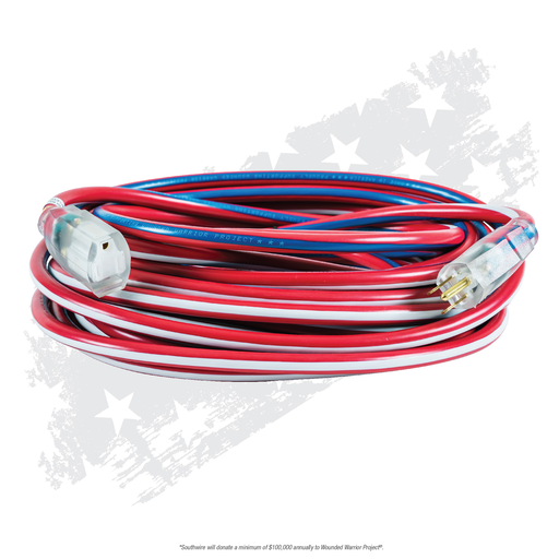 2549SWUSA1 - 100-Feet Contractor Grade 12/3 Lighted End American Made Cord