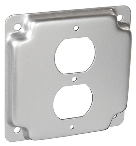 G1938 - G1938 - Square 1/2" Raised Duplex Receptacle"dustrial Surface, 4", 50 Pak