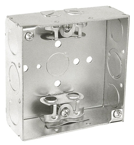 52151-BX - 52151-BX - Four Square Junction Box 1-1/2" Deep w/ BX Clamps, 50 Pak
