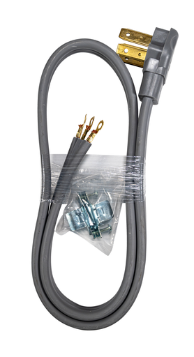 Picture of 01914-89-09 - 9014SW8809 - Southwire 9014SW8809 Range Replacement Cord - 6/2-8/1 50-Amp Flat SRDT 3-Wire 4' with NEMA 10-50 Plug - Gray