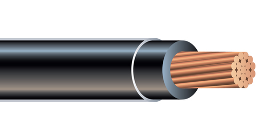 4/0 AWG UL THHN Building Wire, Bare copper, 19 Strand, PVC, 600V, Black