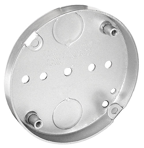 Mayer-DDS-56112 - 4 in. Round Fan-Rated Pan Box 1/2 in. Deep (2) 1/2 in Knockouts-1