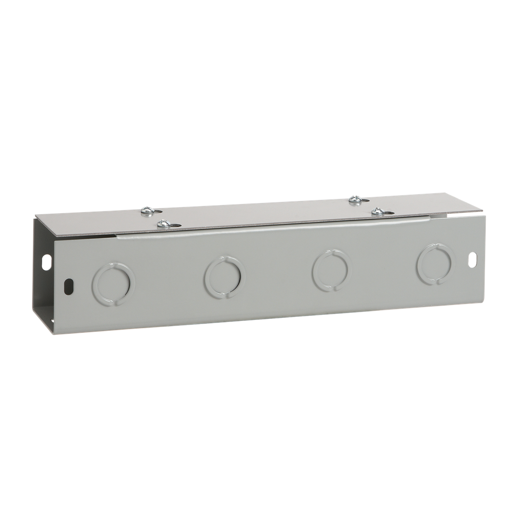 Product image for Hoffman F66G24WK 6" x 6" x 24" Straight Section, Hinged Cover Wireway w/ Knockouts, NEMA Type 1, Steel