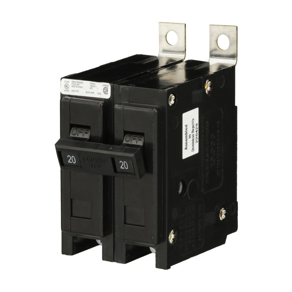 Product image for Eaton Electrical BAB2050 Quicklag Industrial Thermal Magnetic Circuit Breaker