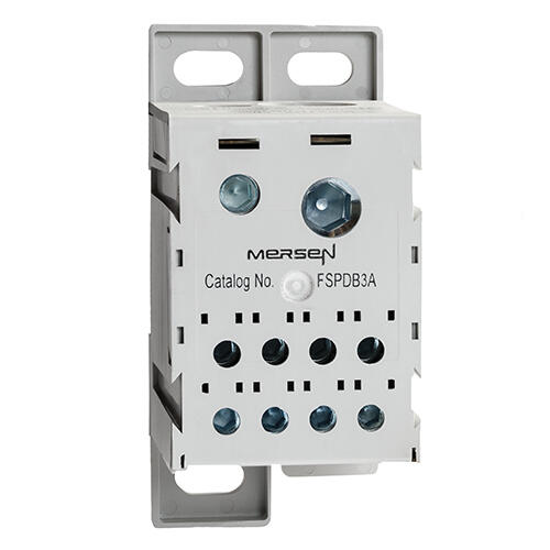 Product image for Mersen FSPDB3A Finger-Safe Power Distribution Block, Aluminum. 310 Ampere Rating