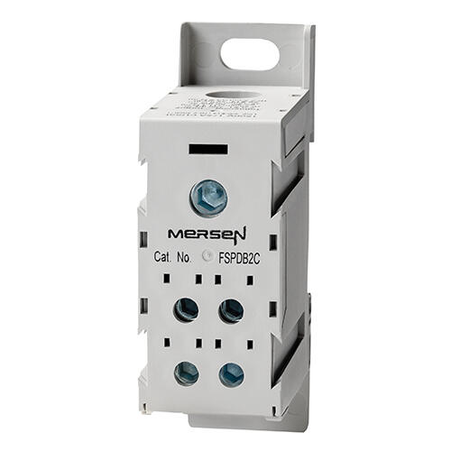 Product image for Mersen FSPDB2C 175amp 600VAC Finger-Safe Power Distribution Block (Copper Connector)