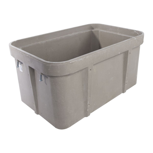 Product image for Quazite PG2436BA18 24 x 36 x 18 Inch Gray Polymer Concrete 22-Tier Rectangular Stackable Box