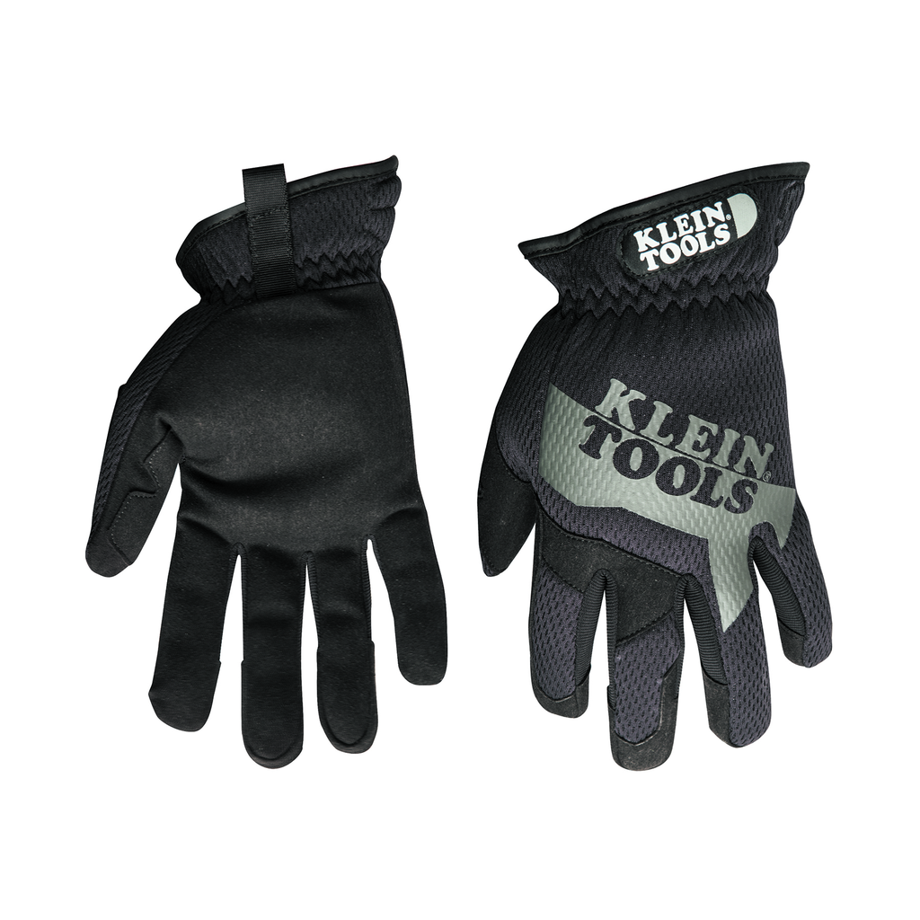 Product image for Klein 40205 Medium Leather Palm Elastic Cuff Utility Gloves