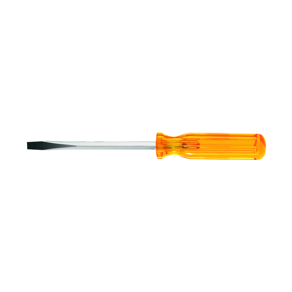 Product image for Klein Tools BD308 5/16 x 13-3/16 Inch Square-Shank Amber Plastic Handle Keystone Tip Screwdriver