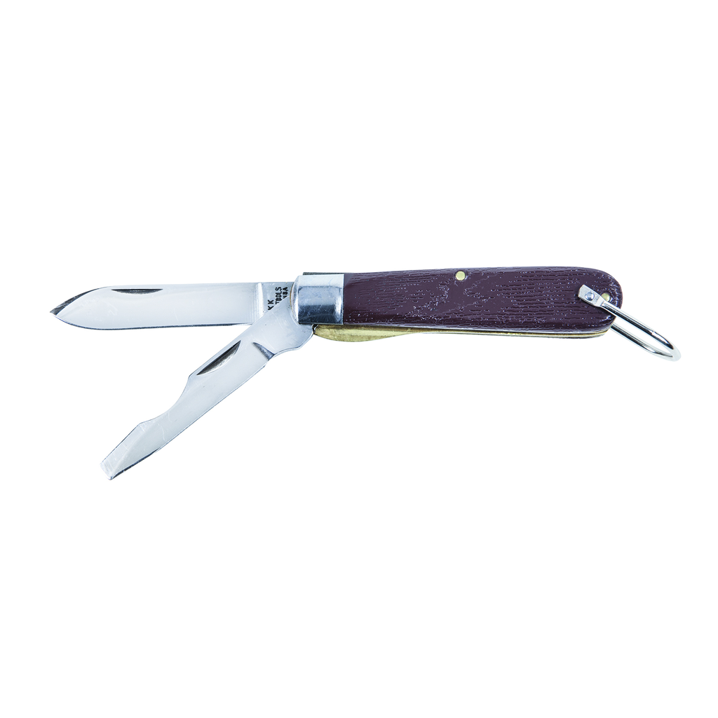 Product image for Klein 1550-2 2 Blade Pocket Knife, Steel, 2-1/2" Blade