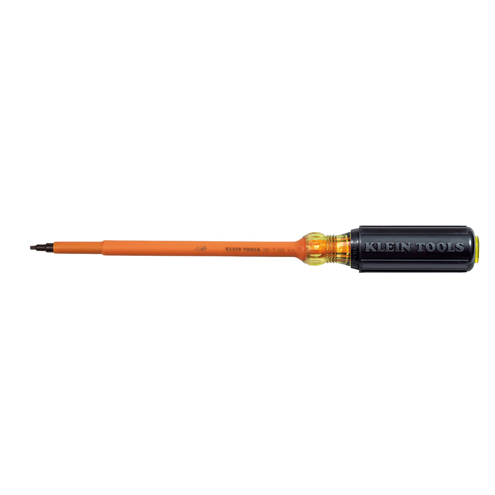 Product image for Klein 661-7-INS Insulated Screwdriver, #1 Square with 7" Shank