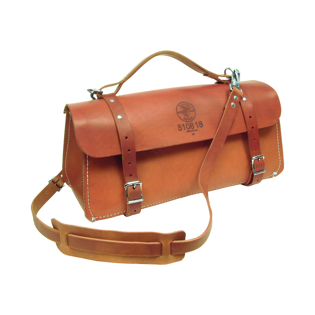 Product image for Klein 5108-18 Deluxe Leather Bag, 18"