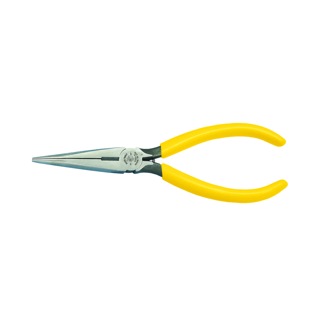 Product image for Klein D203-7C Pliers, Needle Nose Side-Cutters with Spring, 7"
