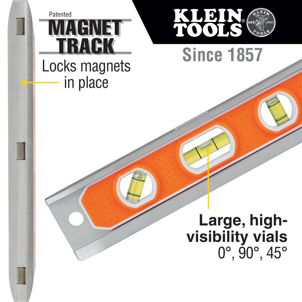 Mayer-DDS-Aluminum Torpedo Level Rare-Earth Magnet, 9-Inch-2