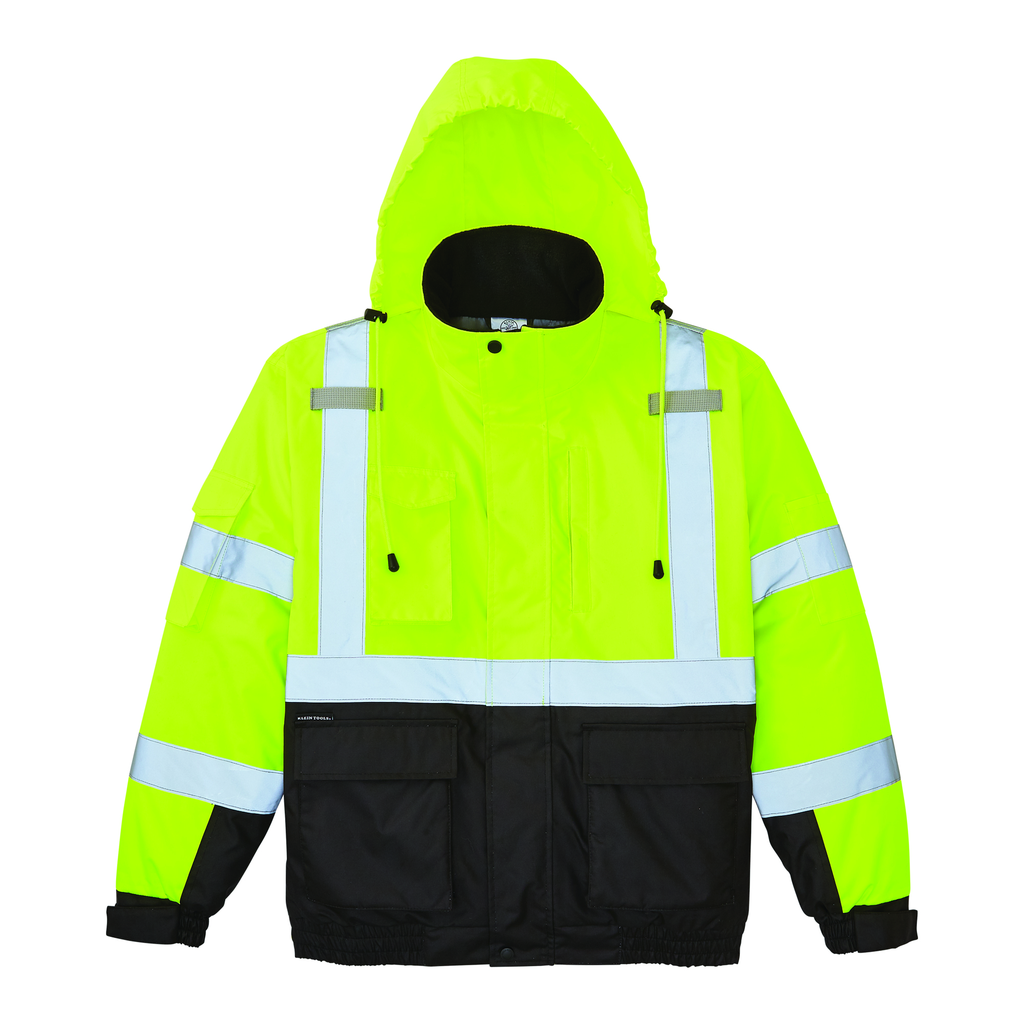 Product image for Klein 60501 High-Visibility Winter Bomber Jacket, Yellow, XXLarge