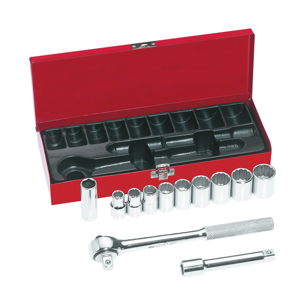 Product image for Klein 65510 12pc Socket Wrench Set, 1/2" Drive