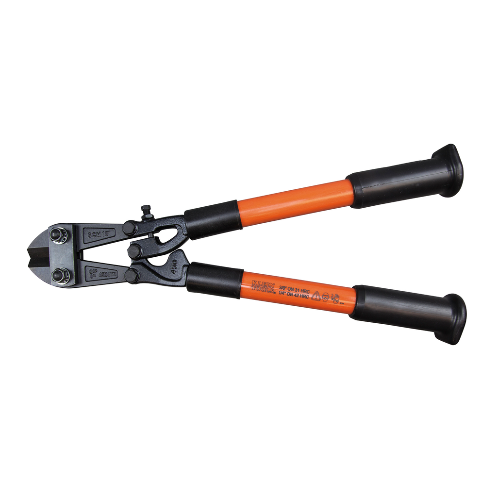 Product image for Klein 63118 Bolt Cutter, Fiberglass Handle, 18"