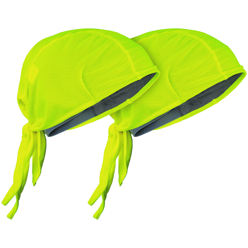 Product image for Klein 60546 Cooling Do Rag, High-Visibility Yellow, 2-Pack
