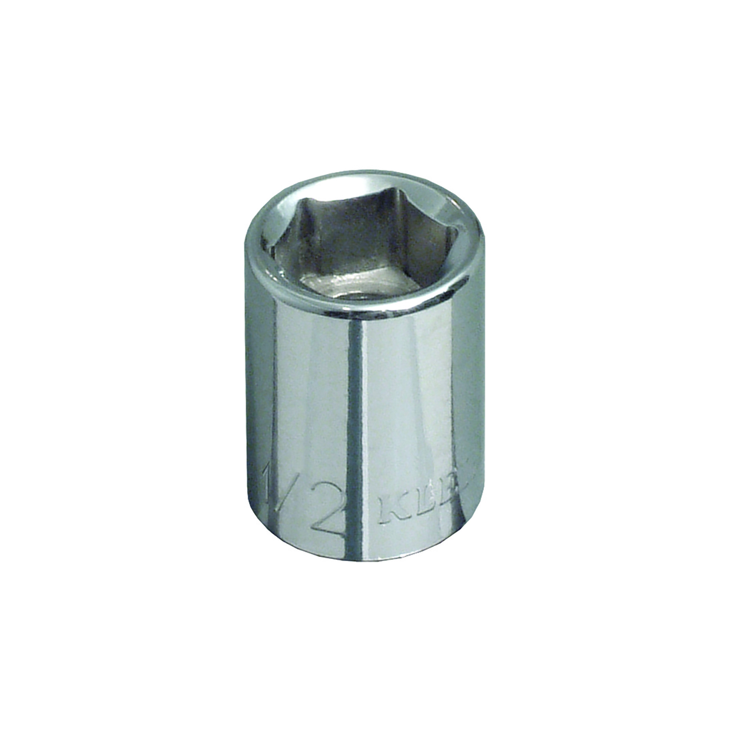 Product image for Klein 65701 7/16" Standard 6-Point Socket, 3/8" Drive