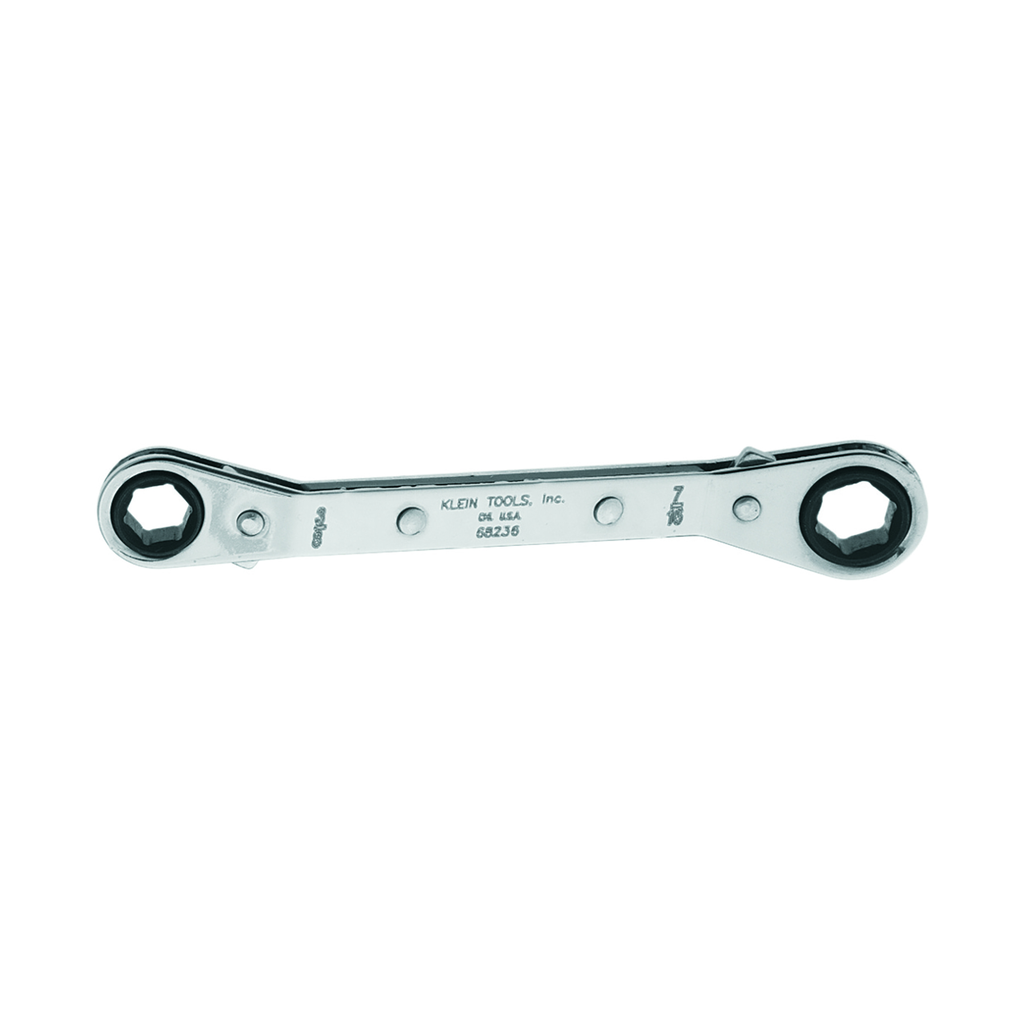 Product image for Klein 68236 Reversible Ratcheting Box Wrench, 3/8" x 7/16"
