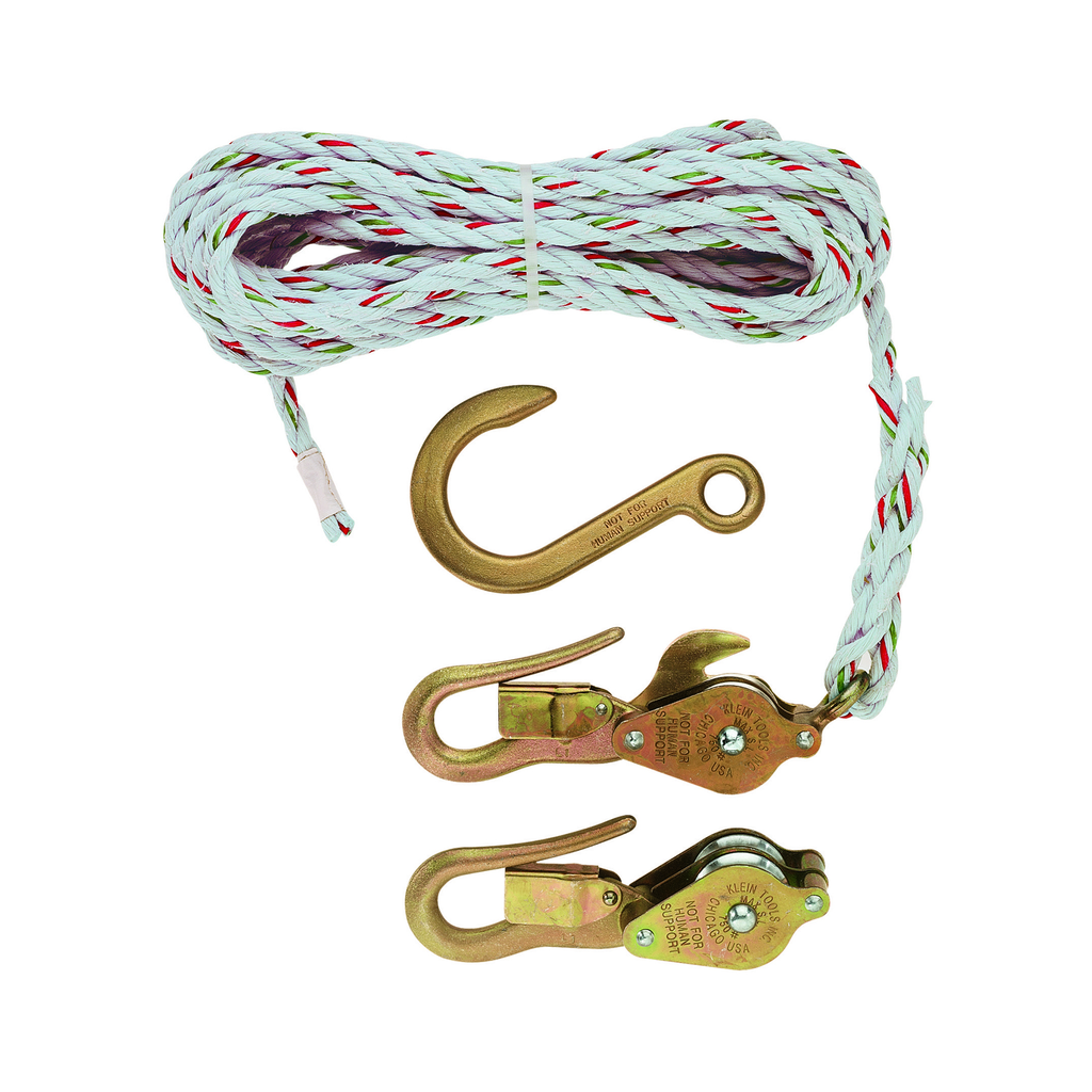 Product image for Klein H1802-30SR Block and Tackle, Blocks 267/268, Anchor Hook 259