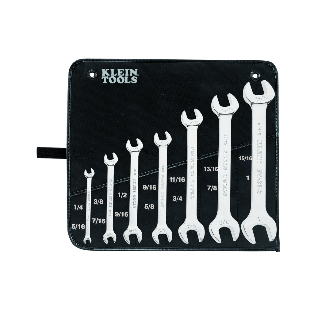 Product image for Klein 68452 Open-End Wrench Set, 7-Piece