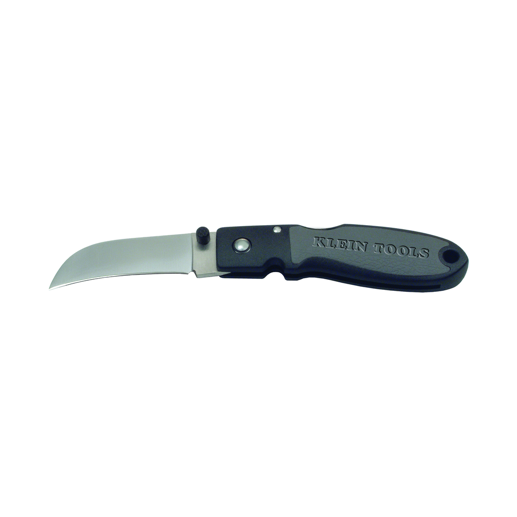 Product image for Klein 44004 Lightweight Lockback Knife 2-1/2" Sheepfoot Blade, Black Handle