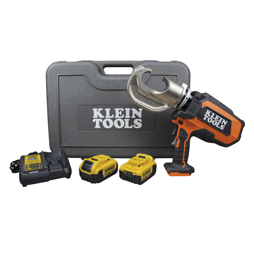 Product image for Klein BAT20-12T1651 Battery-Operated 12-Ton Crimper Kit