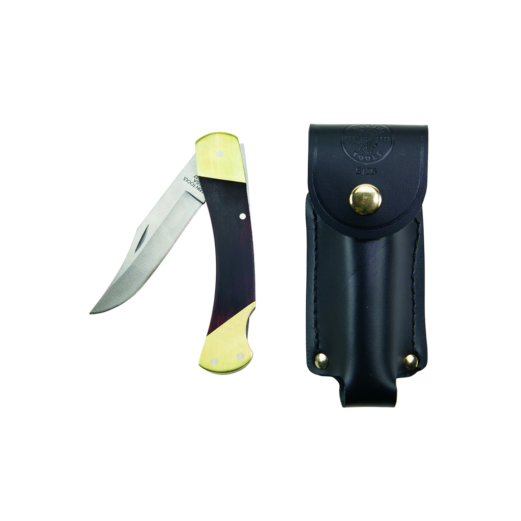 Product image for Klein 44037 Sportsman Knife - 3-3/8" Stainless Steel Sharp Point Blade