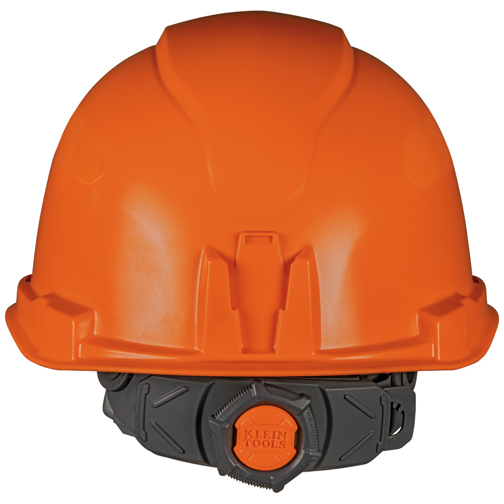 Hard Hat, Non-vented, Orange Cap Style with Headlamp