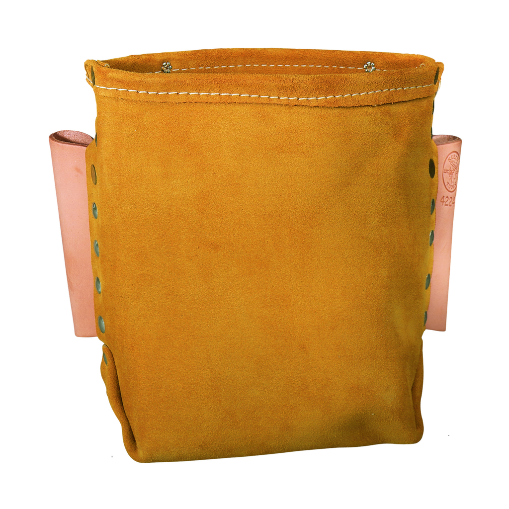 Product image for Klein 42247 Leather Bolt Bag / Tool Pouch /Tool Bag, 5 x 8.5 x 8.5"