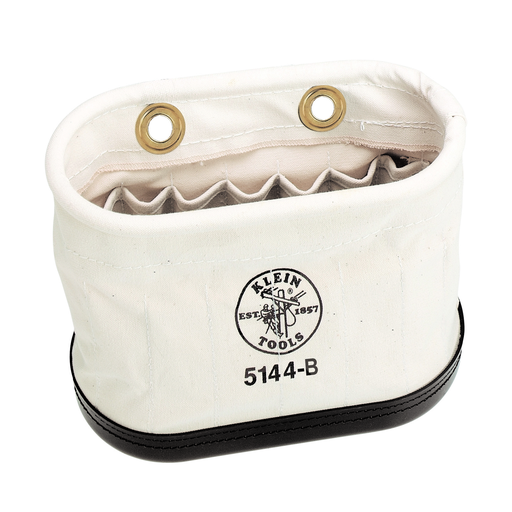Product image for Klein 5144B Canvas Bucket, 15 Interior Pocket Aerial Oval Bucket