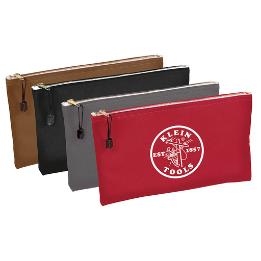 Mayer-DDS-Zipper Bags, Canvas Tool Pouches Brown/Black/Gray/Red, 4-Pack-2