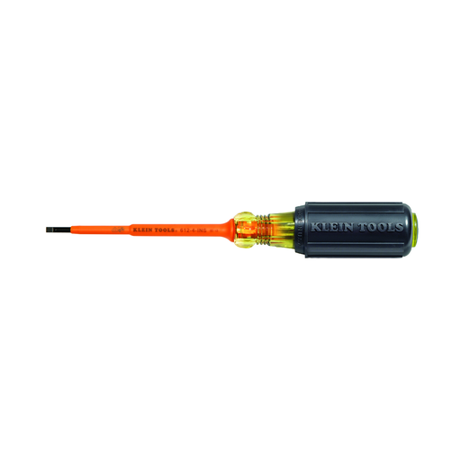 Product image for Klein 612-4-INS Insulated 1/8" Slotted Screwdriver, 4"