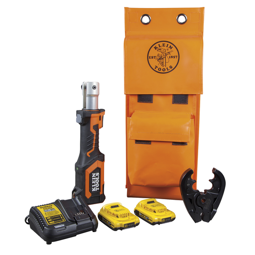 Product image for Klein BAT207T23 Battery-Operated Crimper, O+ Die Head, 2 Ah