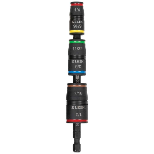 Klein 32907 7-in-1 Impact Flip Socket Set, No Handle Product image for Klein 32907 7-in-1 Impact Flip Socket Set, No Handle