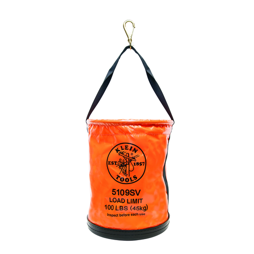 Product image for Klein 5109SV Utility Bucket, Vinyl Tool Bucket with Swivel Snap, 12"