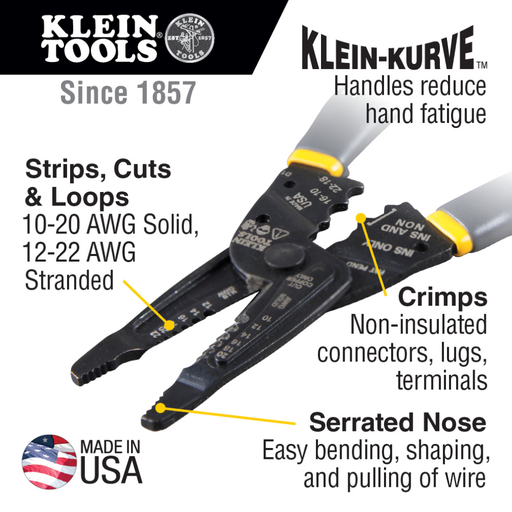 Mayer-DDS-Klein-Kurve Long-Nose Wire Stripper, Wire Cutter, Crimping Tool-2