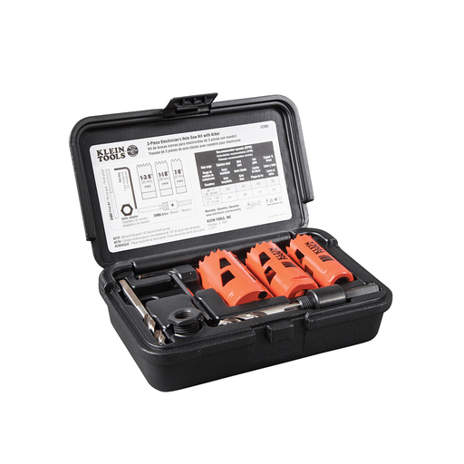 Mayer-DDS-Electrician's Hole Saw Kit with Arbor 3-Piece-2