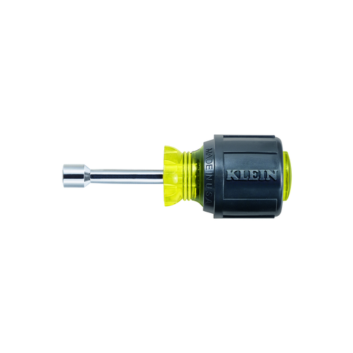 Product image for Klein Tools 610-1/4 1/4 x 3-1/2 Inch Red Stubby Nutdriver