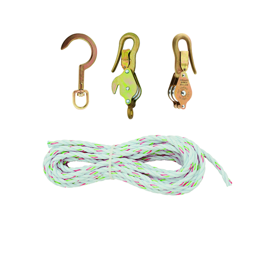 Product image for Klein H1802-30S Block and Tackle, Spliced to Block 268, w/Hook 258