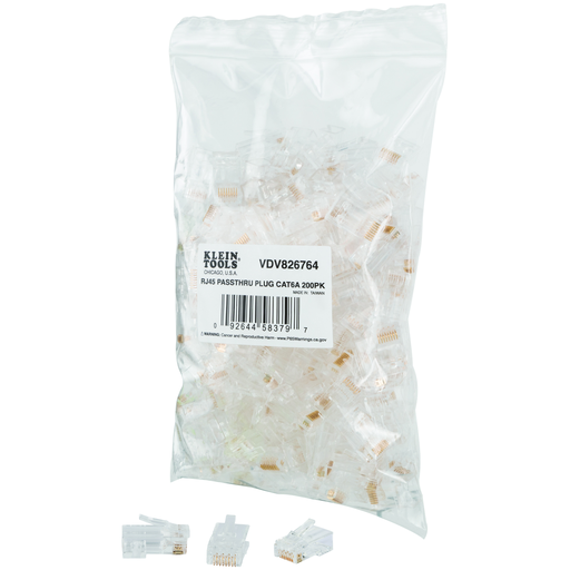 Product image for KLEIN VDV826-764 CAT6A Pass-Thru™ P