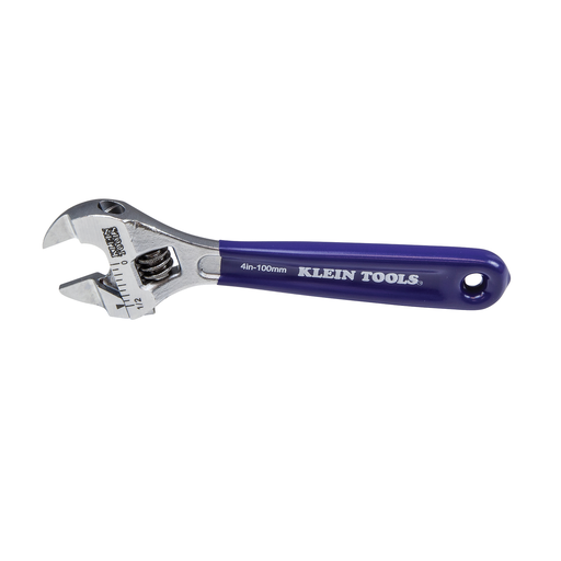 Product image for Klein D86932 Slim-Jaw Adjustable Wrench, 4"