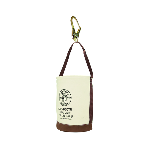 Product image for Klein 5104OCTO Canvas Bucket, Leather Bottom, Connection Points, 12"